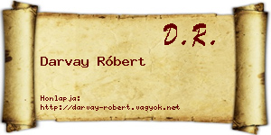 Darvay Róbert névjegykártya